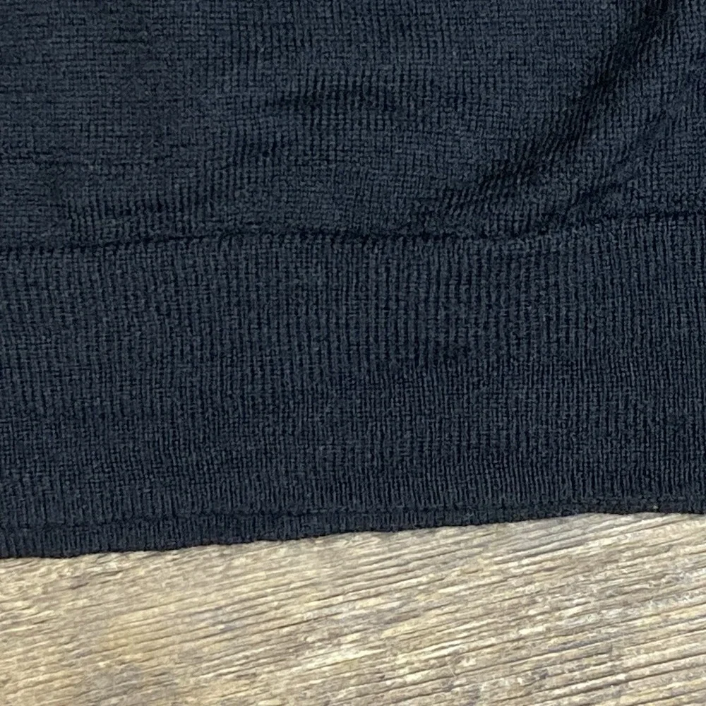 Banana Republic Black 100% Merino Wool Sweater Men's Large Minimalist Preppy
